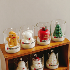 Holiday Cuties: Christmas Bubble Candles in a Glass — Gift-Ready