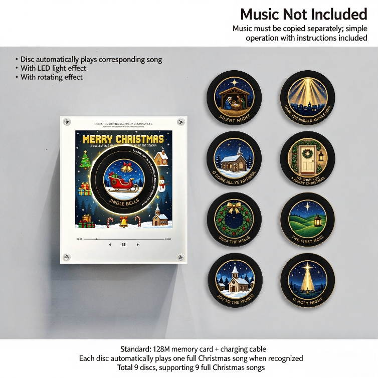 Christmas NFC music fridge magnet creative gift music player 9 CD discs magnetic decoration