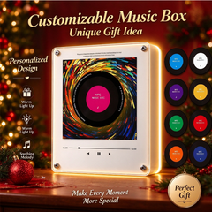 NFC-powered music fridge sticker with vinyl record rotating night light magnetic DIY song