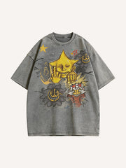 Even the Stars Despise You Printed Washed Short Sleeve