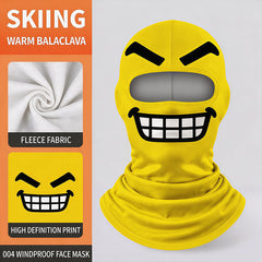 Novelty Fleece Balaclava – Windproof Funny Face Ski Mask That Covers Head, Face & Neck
