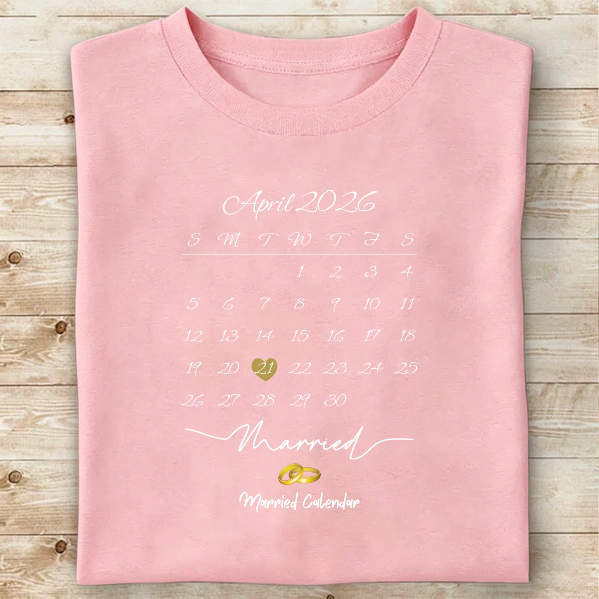 Custom Married Calendar T-shirts