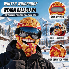 Novelty Fleece Balaclava – Windproof Funny Face Ski Mask That Covers Head, Face & Neck