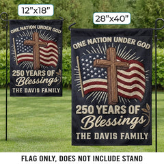 Custom Flag - Personalized America 250th Anniversary Gifts For Mom, Dad, Brother, Sister, Kids - Stars Shine With Pride