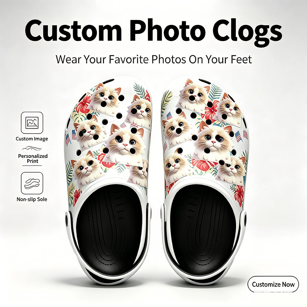 Tropical Floral Print Clogs for Men Women, Summer Palm Leaf Flower Slip On Garden Beach Slides