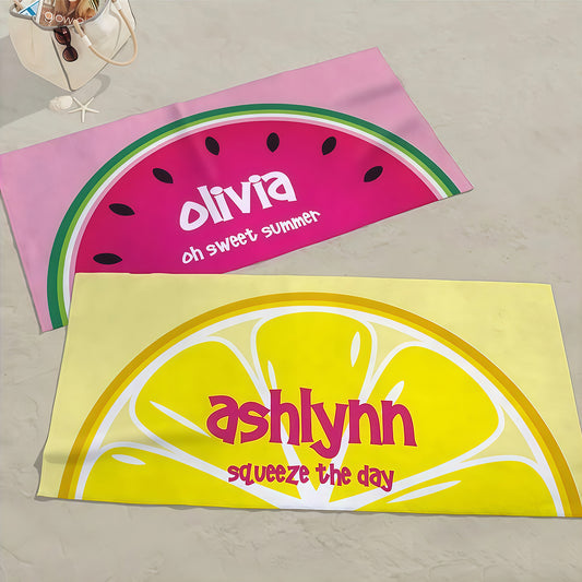Slice of Summer Personalized 30x60 Beach Towel