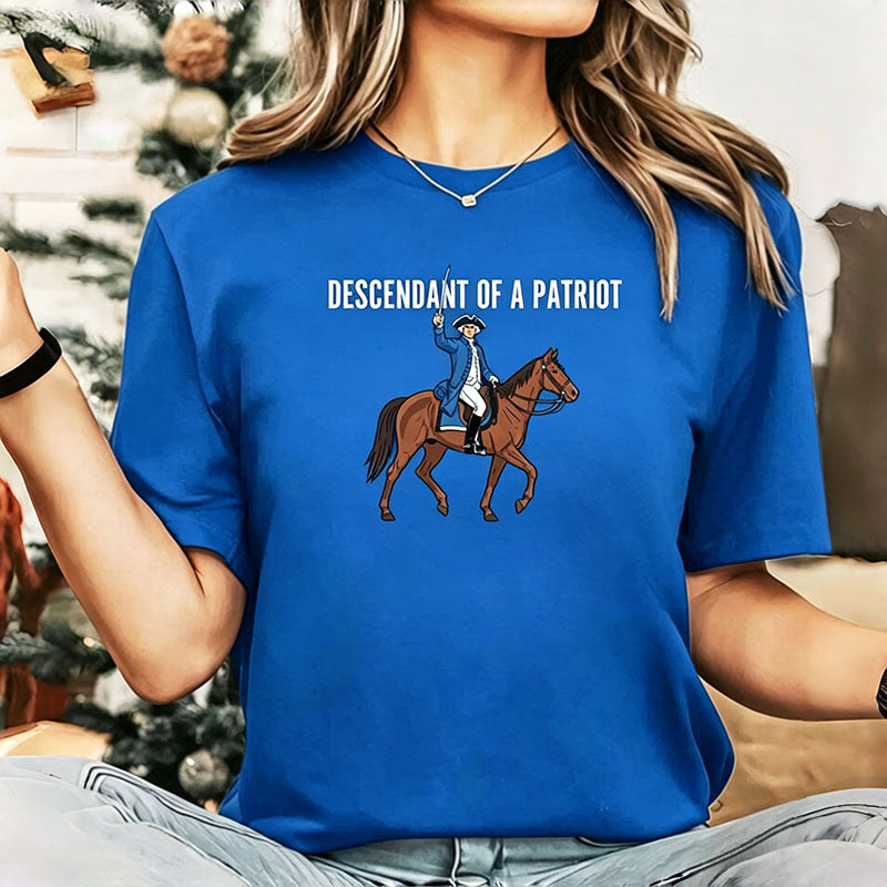 Custom Descendant of a Patriot Shirt: Personalized Revolutionary War Ancestor Tee