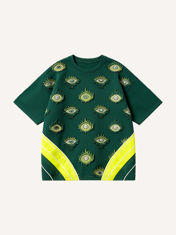 All-Seeing Eye Pattern Graphic T-Shirt