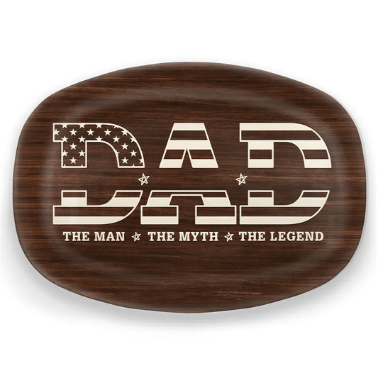 Like The Strength Of An Army - Family Personalized Custom Platter - Father's Day, Gift For Dad, Grandpa