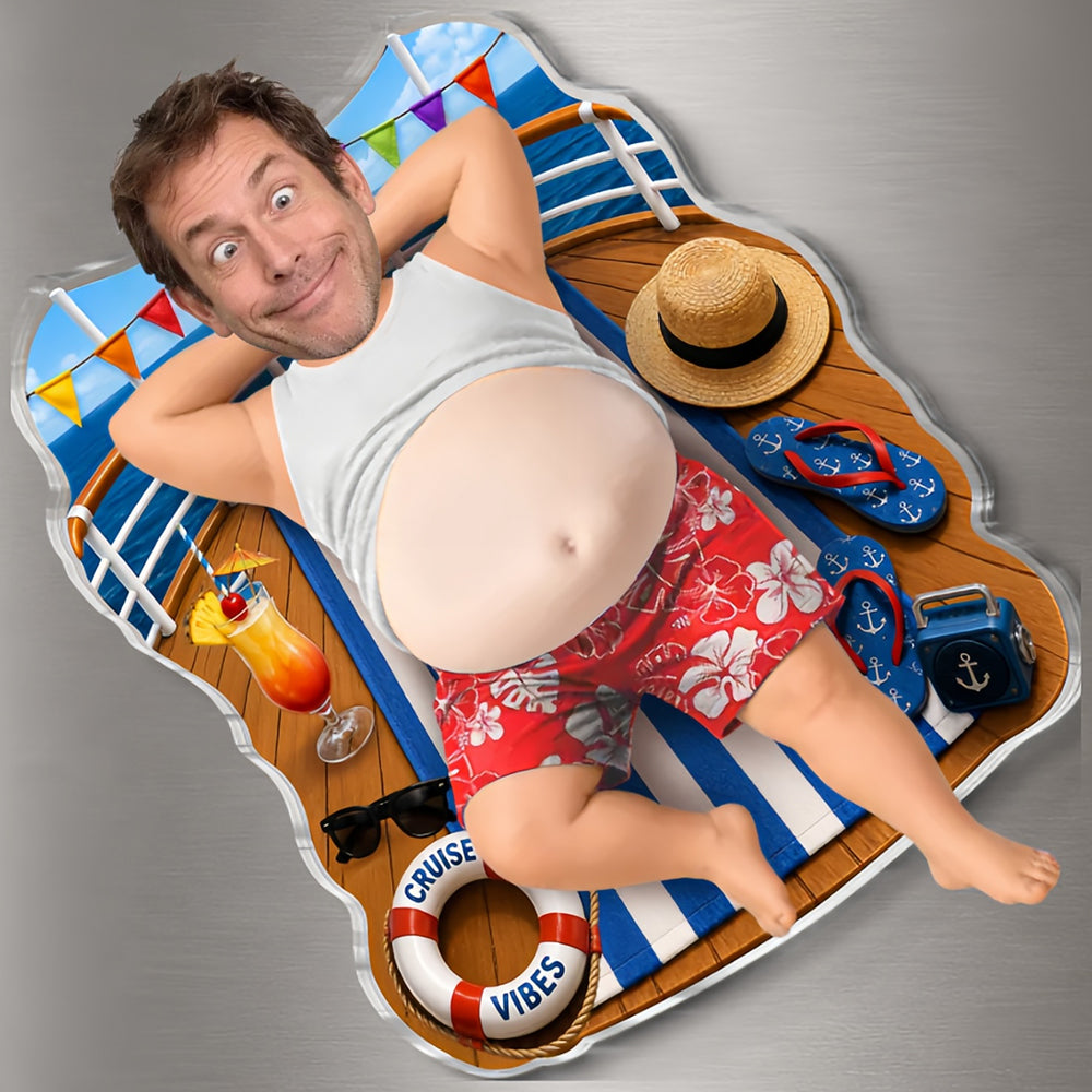 Cruise Vibes & Ocean Views– Personalized Father's Day Funny Gifts For Dad, Grandpa