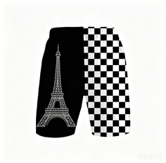 Street style Color-blocked men's beach shorts, with multiple patterns to choose from