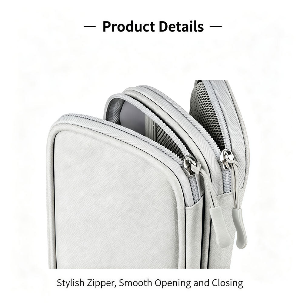 Personalized custom-made printed storage bag, double zipped travel cable storage bag, used for storing USB C cables, mobile power banks and headphones.