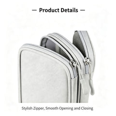 Personalized custom-made printed storage bag, double zipped travel cable storage bag, used for storing USB C cables, mobile power banks and headphones.