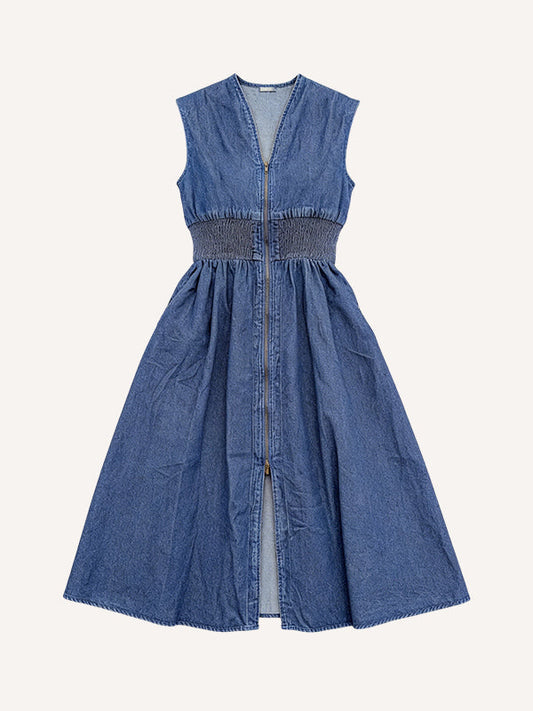 2026 Spring/Summer New Style Collared Fitted Denim Skirt