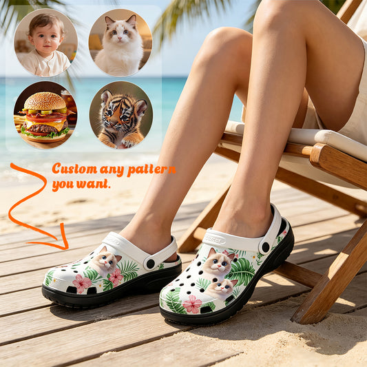 Customizable summer print slip-on shoes - Personalized photo - A gift for your friends or pets