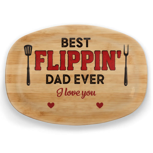 Custom Platter - Personalized Father's Day Birthday Gifts For Dad, Grandpa - Smoke Meat Enjoy Life