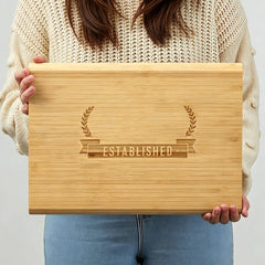 Date Established Personalized Bamboo Cutting Board