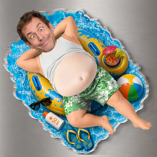 Water Park Fun Day– Personalized Father's Day Funny Gifts For Dad, Grandpa