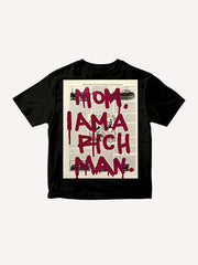 Retro Hip-Hop Hustle Streetwear Oversized Black Cotton Tee