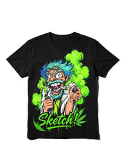 Vintage Mad Scientist Smoking Graphic T-Shirt