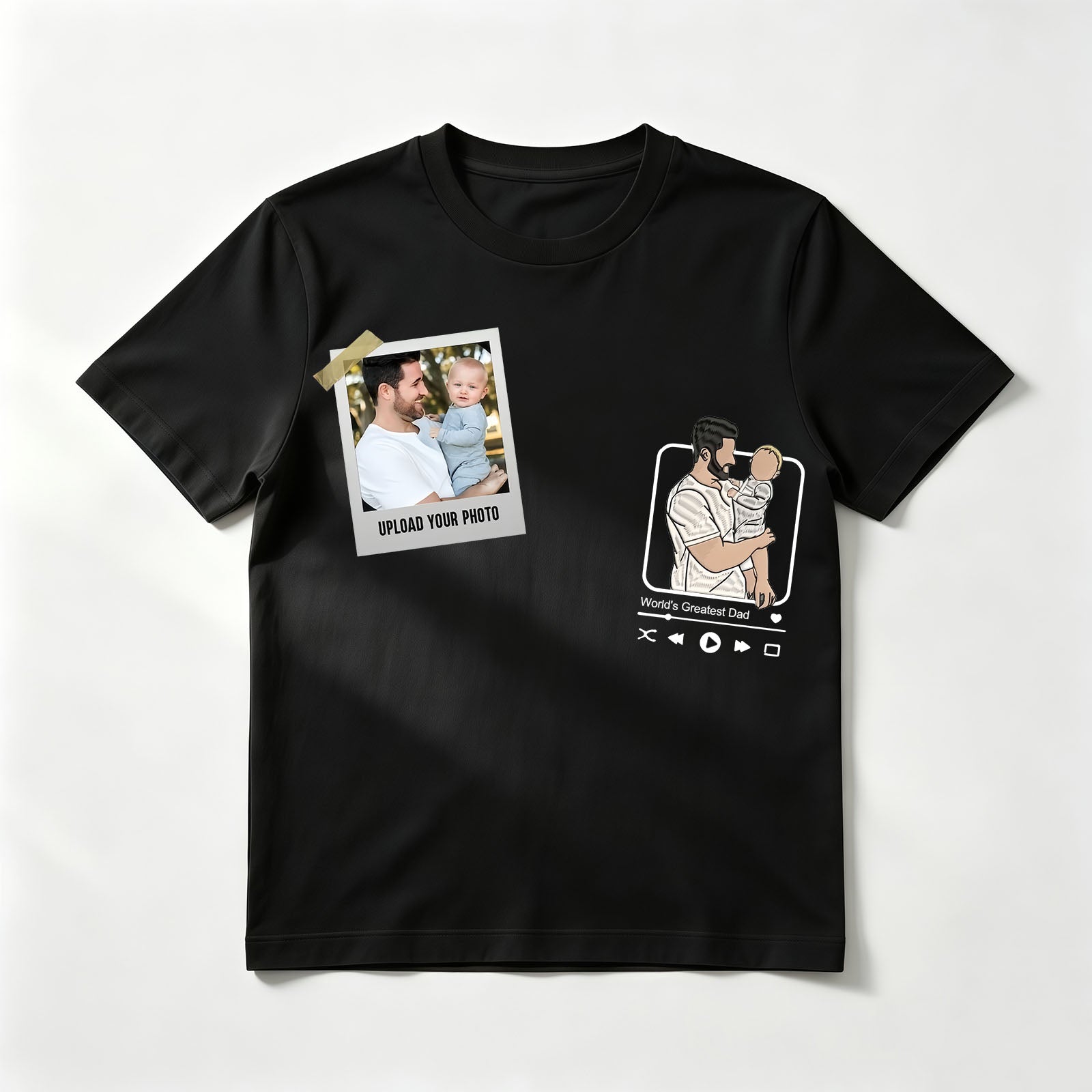 Personalized "World's Greatest Dad" Custom Photo T-Shirt