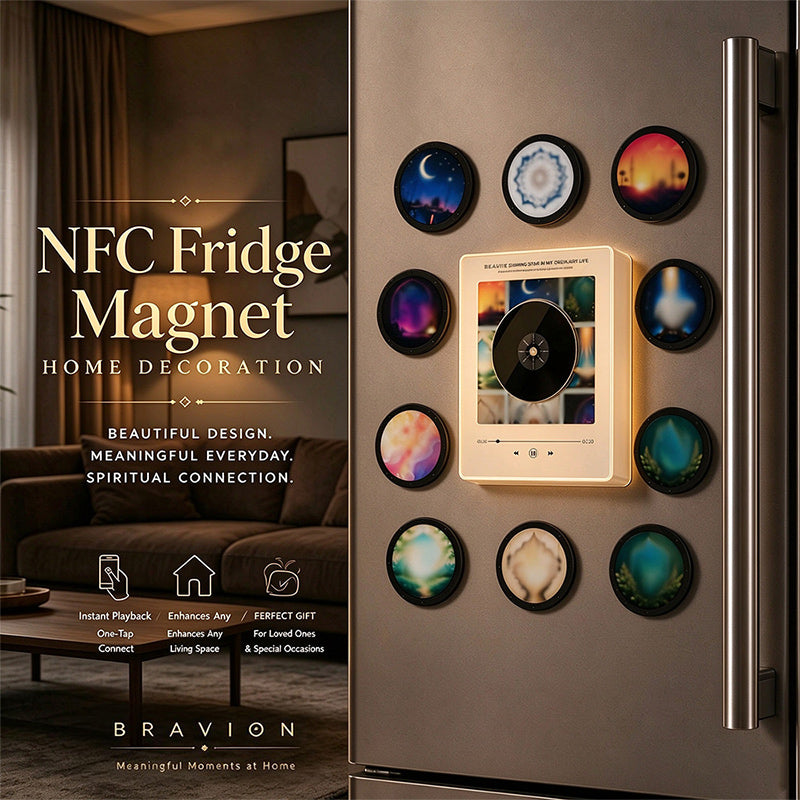 Christmas NFC music fridge magnet creative gift music player 9 CD discs magnetic decoration