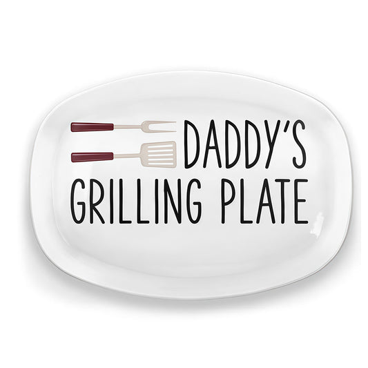 Custom Platter - Personalized Father's Day Birthday Gifts For Dad, Grandpa - Dad Serves Love Daily