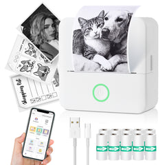Mini Portable Bluetooth Thermal Printer | Inkless Pocket Sticker & Photo Printer for Notes, Lists & DIY Art