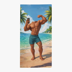 Personalized Muscle Beach Towel with Face and Name, Funny Gym Gift, Bachelor Party Gifts.
