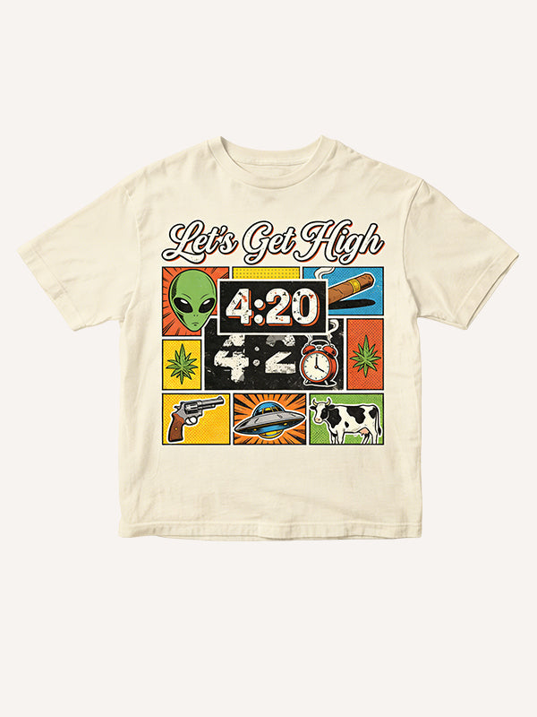 High-grade Cotton 420 Theme Printed Short Sleeve