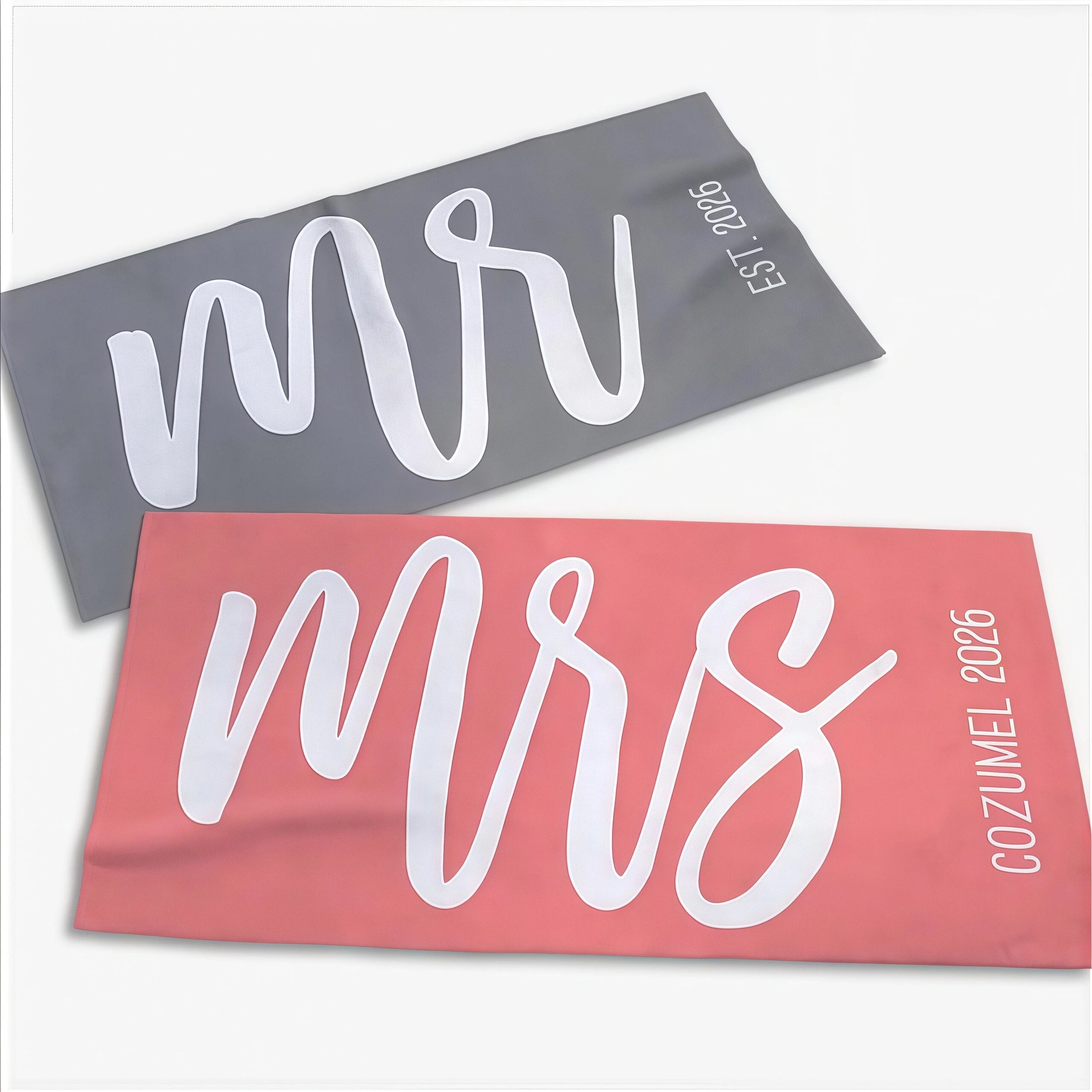 Mr. & Mrs. Personalized 30x60 Beach Towel