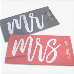 Mr. & Mrs. Personalized 30x60 Beach Towel