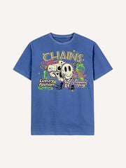 Y2K Hip-Hop Streetwear Oversized Washed Blue Cotton Tee