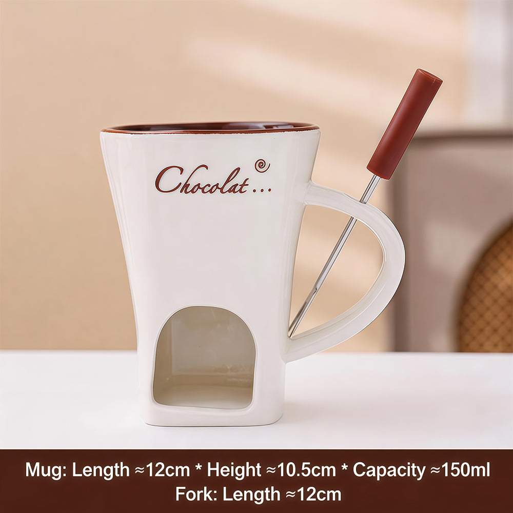 Christmas chocolate melting oven ceramic hot pot cup Microwave oven heated cheese Halloween cup