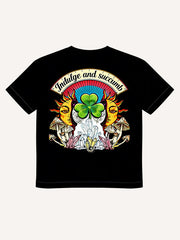 Turns out every day the sun hides luck inside. Printed Short Sleeve
