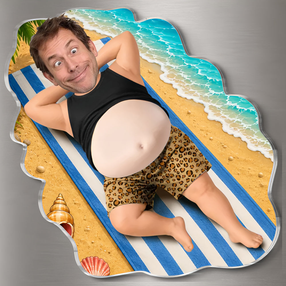Leopard Print & Beach Naps– Personalized Father's Day Funny Gifts For Dad, Grandpa