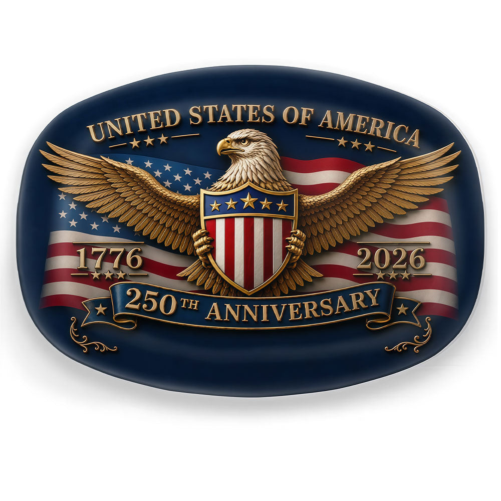 1776-2026 USA 250th Independence Anniversary Bald Eagle Shield Badge, Vintage American Flag Patriotic Sticker