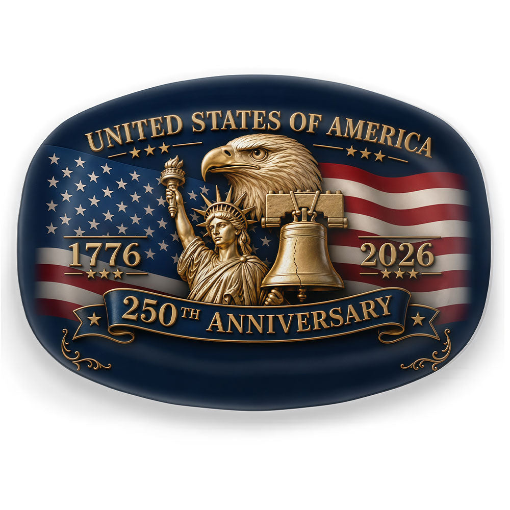 USA 250th Anniversary 1776-2026 Statue of Liberty Eagle Liberty Bell Patriotic Emblem