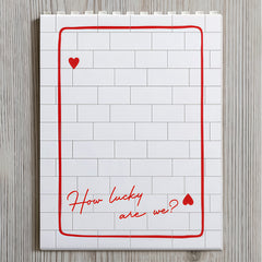 King And Queen Custom Couples Photo How Luck We Are - Personalized Photo Rectangle Building Brick