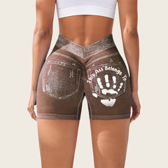 Jeans-like seamless fitness cycling shorts, personalized with your name, suitable for both gym and casual occasions