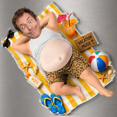 Leopard Shorts & Beach Drinks– Personalized Father's Day Funny Gifts For Dad, Grandpa