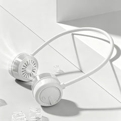 Neck-mounted small fan - Portable and foldable