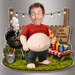 Best Dad Ever & Grill Legend– Personalized Father's Day Funny Gifts For Dad, Grandpa