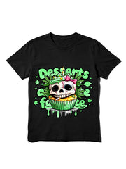 Vintage Sugar Skull Cupcake Graphic T-Shirt