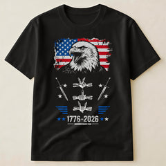 USA Eagle 1776-2026 Patriotic Shirt | American 250 Year Independence Middle Finger Graphic T-Shirt