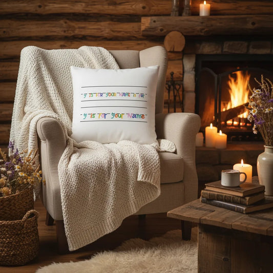 Y is for Your Name Pillow