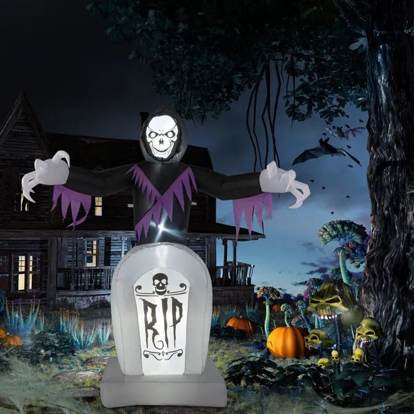 grim reaper and gravestone inflatable - product photo 3 of 5