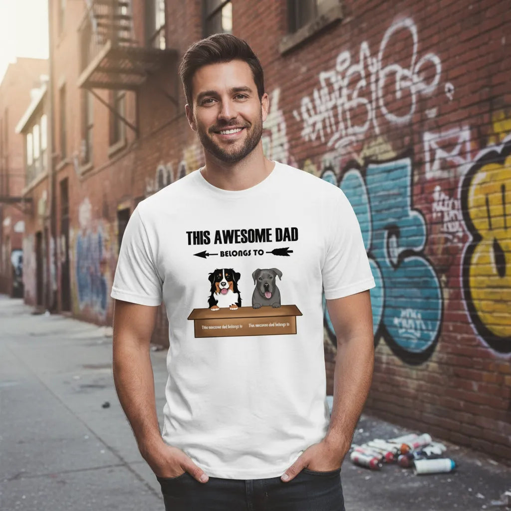 Custom This awesome dad belongs to T-shirts