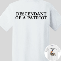 Custom Name 250 Years USA Shirt | Descendant of Patriots Front & Back Shirt | 1776–2026 Patriotic Heritage Tee