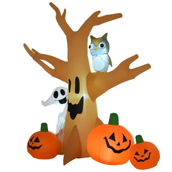 7.5 ft inflatable spooky ghost tree - product photo 2 of 6